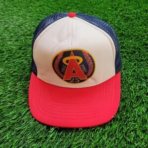 Vintage 1985 California Angels 25th Anniversary Coca-Cola Trucker Hat